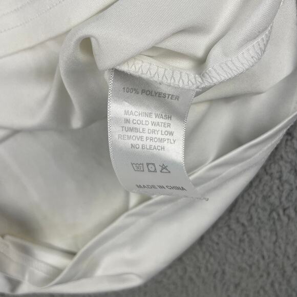 Island Crew Hawaii Men's Small White Green Short Sleeve 100% Polyester Shirt - Picture 5 of 10